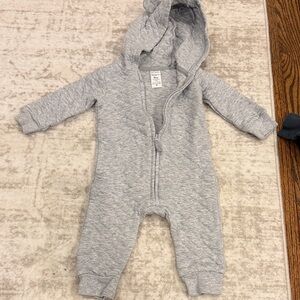 Carter's Soft Gray Hooded Footie